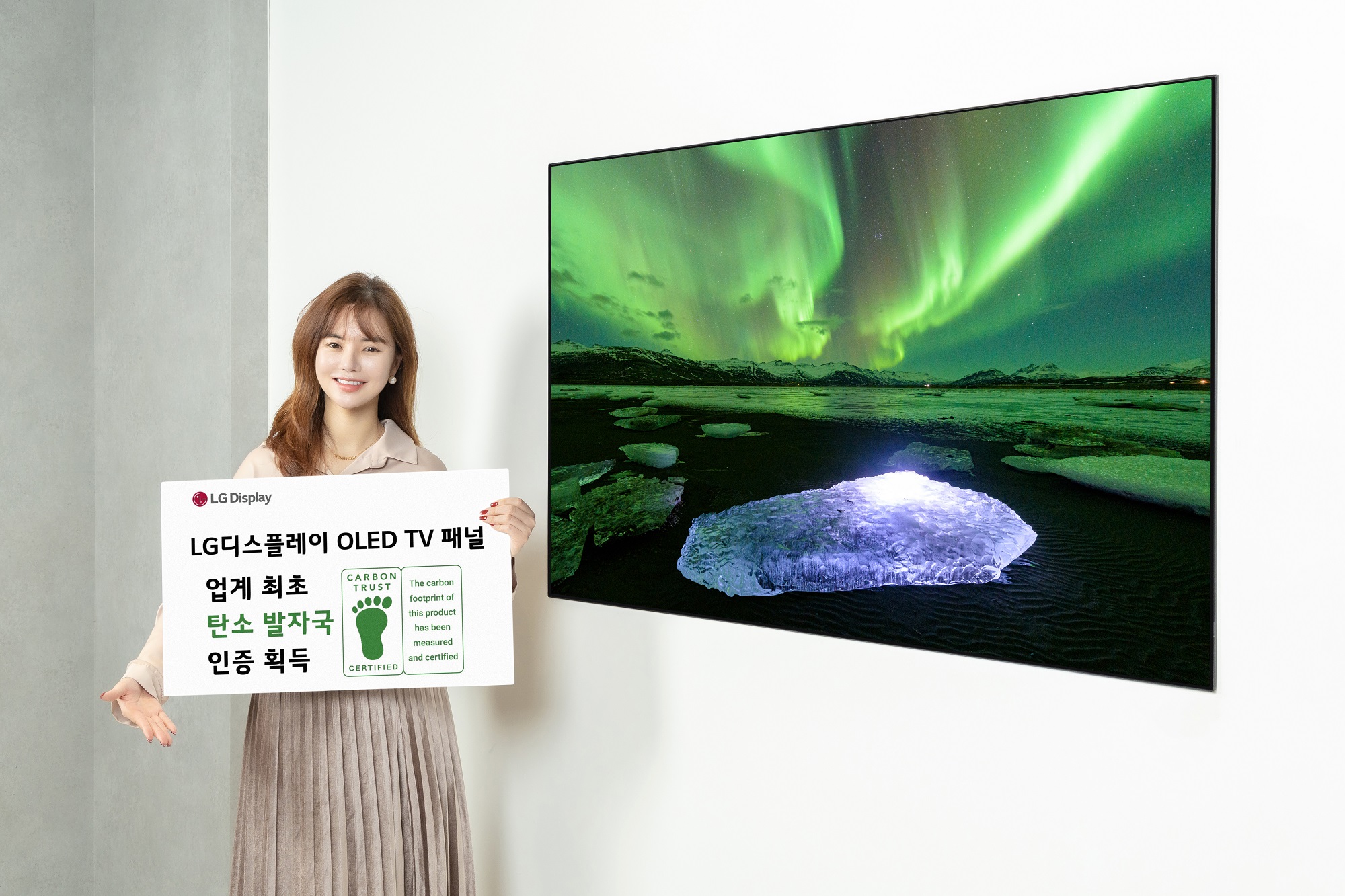 LG Display’s 65-inch OLED TV Panel Received Carbon Footprint Certification from the Carbon Trust